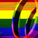 rainbow flag and rings