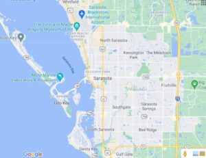 map of Sarasota FL